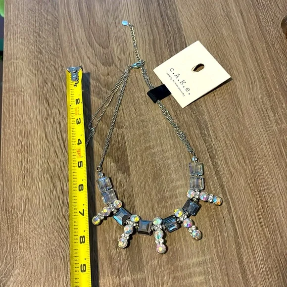c.A,K.e. Silver and Crystal Necklace - Picture 6 of 6